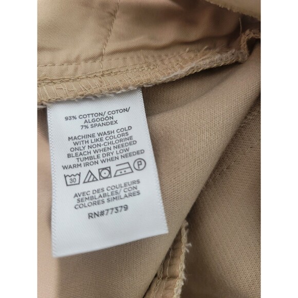 ANN TAYLOR The Ankle Pant Mid Rise Brown Light Slim leg  Size 12 - Picture 11 of 11